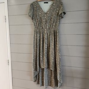 Cute high low floral sage green mikarose dress